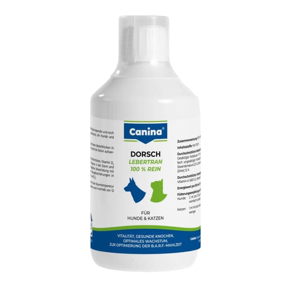 Canina Cod Oil mencu aknu eļļa suņiem un kaķiem imunitātei un veselībai 250 ml